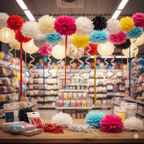 Ornamente suspendate, pompom